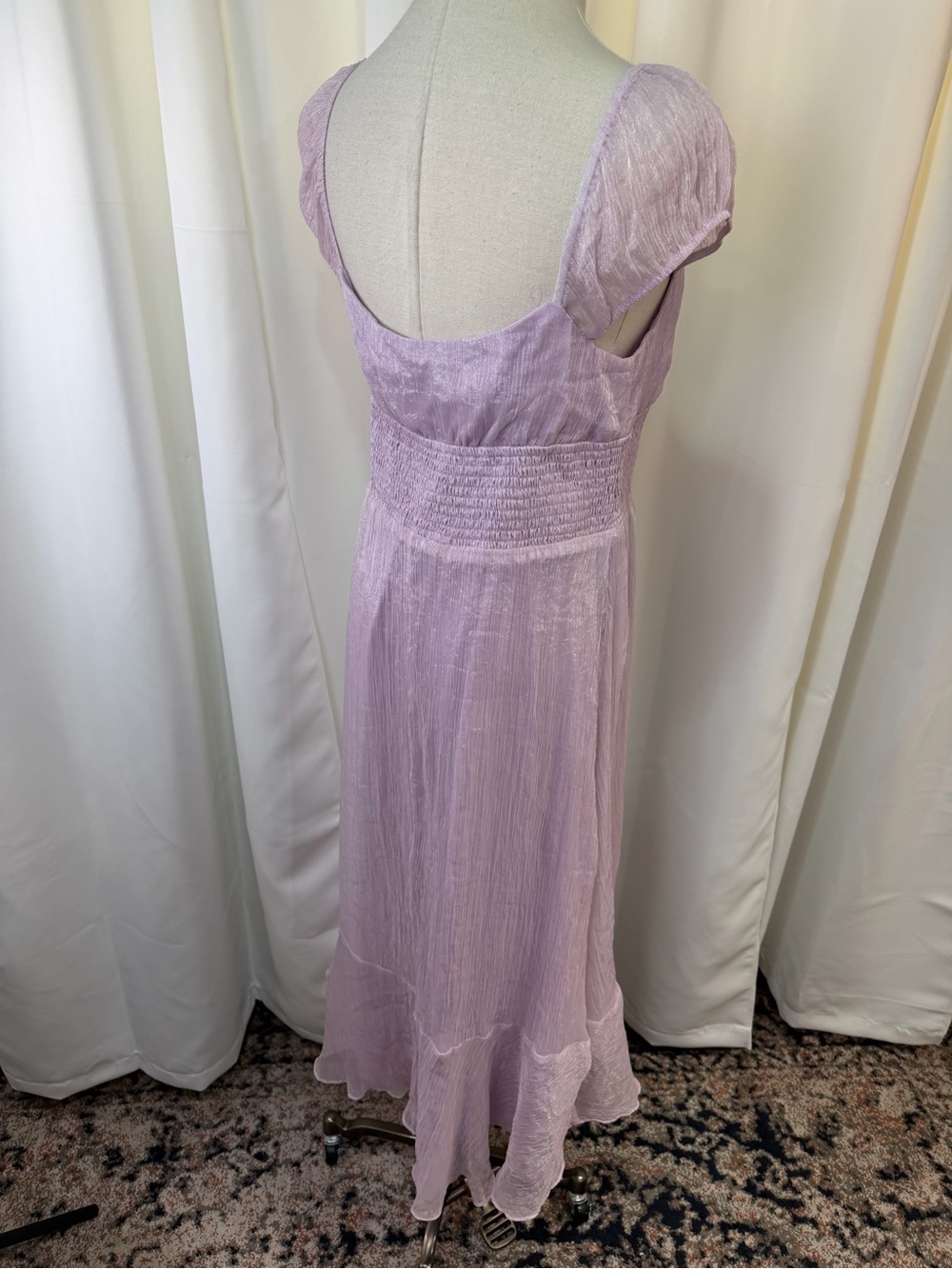 Hutch ‘Cap Sleeve Shimmer Maxi Dress’ in “Lilac Purple” Size Large - Picture 14 of 16